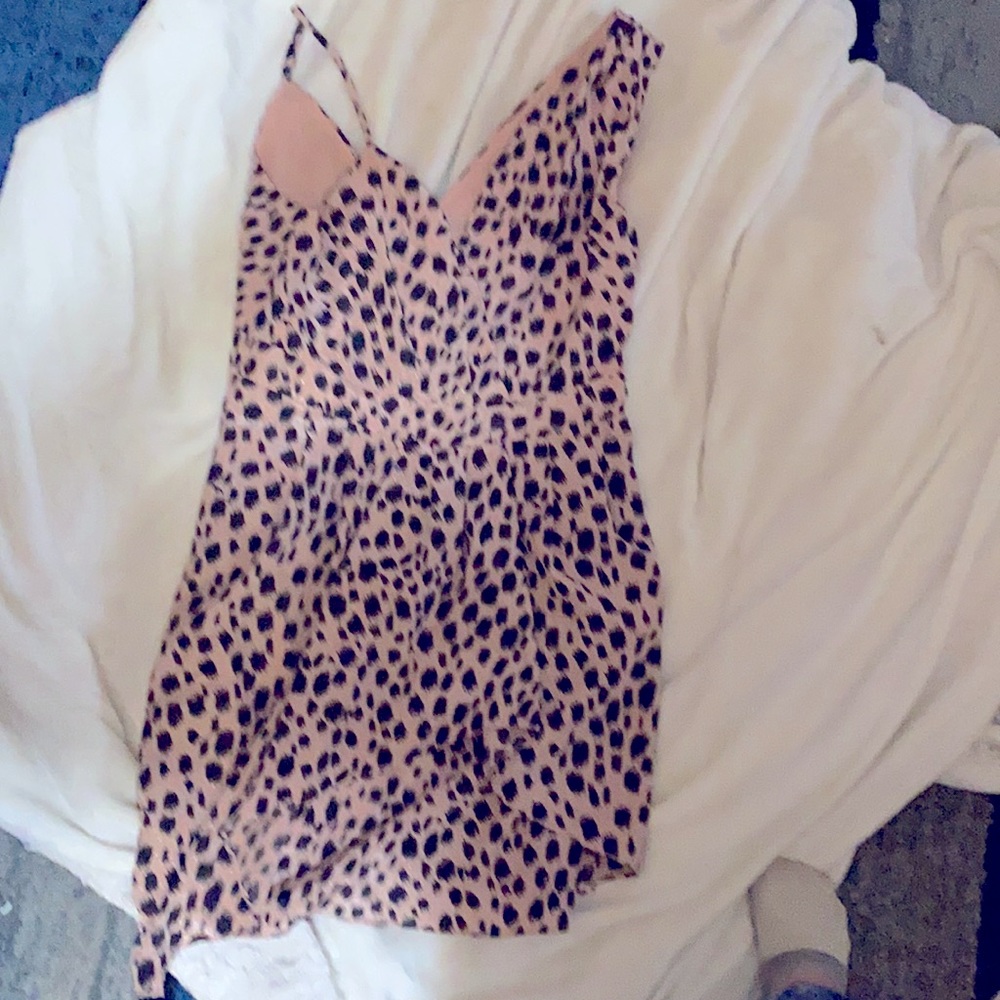 BCBG blush cheetah print dress